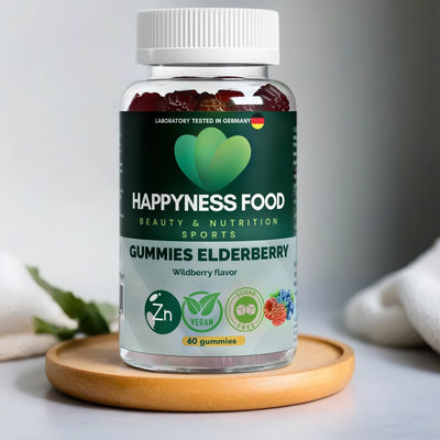 60 Gummies Fleur de Sureau + Vitamin C + Zinc - Saveur Fruits Rouges - Immunité & Défense Naturelle