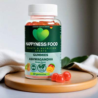 60 Gummies Ashwagandha + Vitamine B6 - Saveur Mangue - Sérénité & Gestion du Stress
